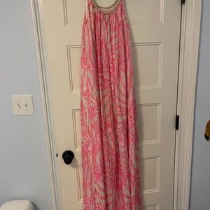 Lilly Pulitzer Pink Gold Maxi